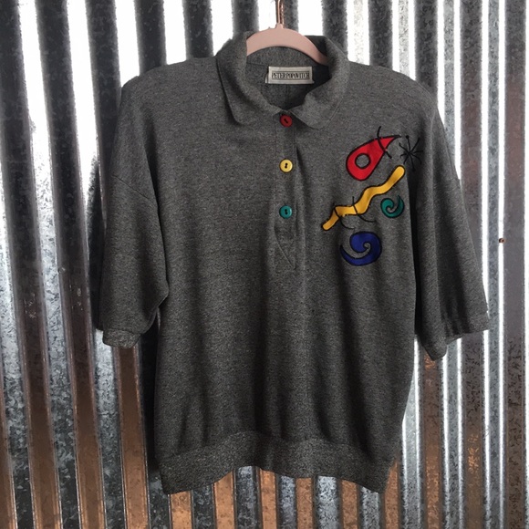 Peter Popovitch funky colorful top size large - Picture 1 of 7
